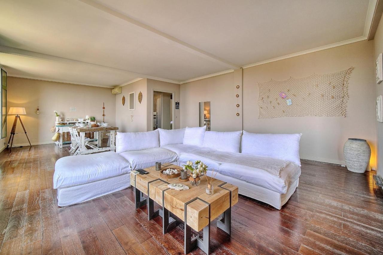 Immogroom - Large Apartment - Parking - Air Conditioning - Sea View - Wifi كان المظهر الخارجي الصورة