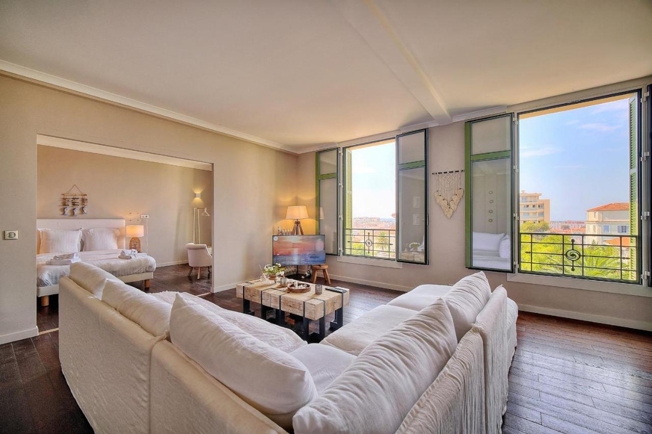 Immogroom - Large Apartment - Parking - Air Conditioning - Sea View - Wifi كان المظهر الخارجي الصورة